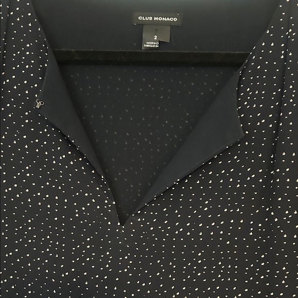 Club Monaco Dark Blue Dress with Subtle Dots - Picture 3 of 5